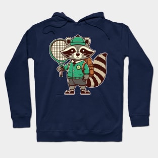 raccoon as a tennis player Hoodie